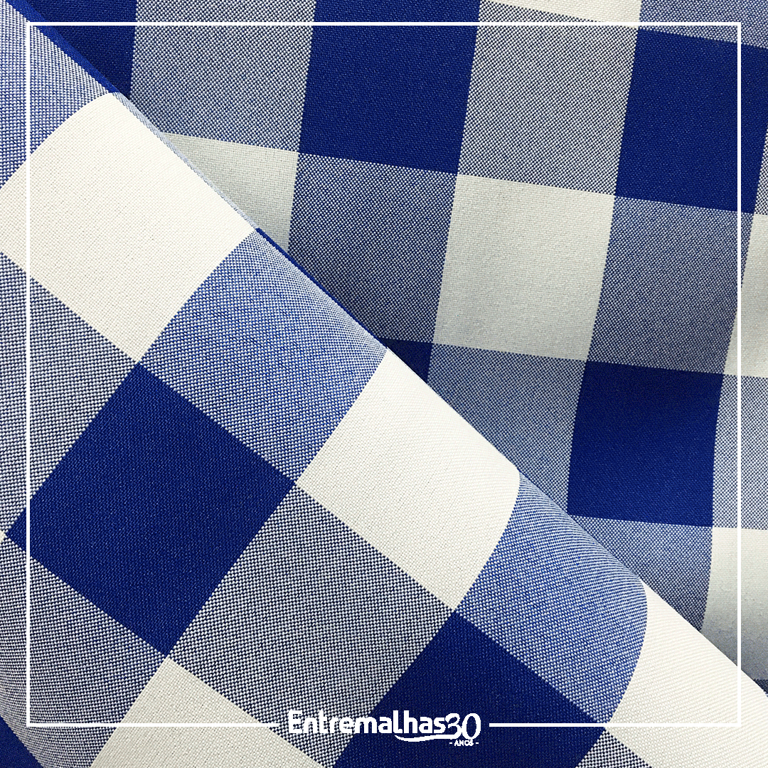 Tecido Oxford Xadrez - Azul Ref.:859030