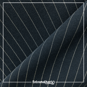 Tecido Two Way Risca De Giz - Azul Ref.:858619