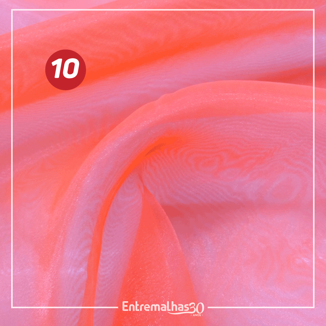 Tecido Organza Cristal - Rosa Ref.:858885