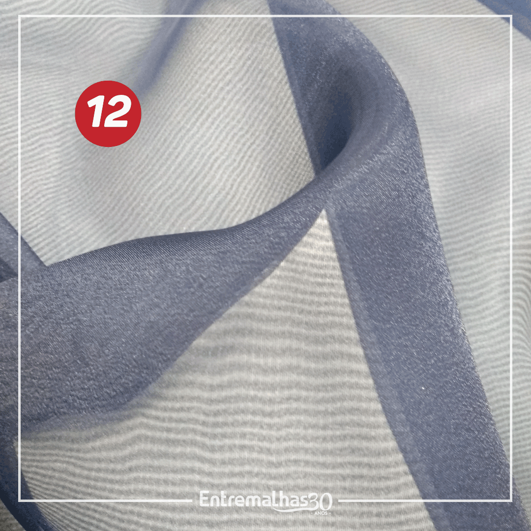 Tecido Organza Cristal - Azul Ref.:858885