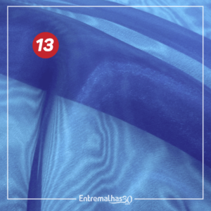 Tecido Organza Cristal - Azul Ref.:858885