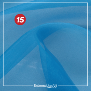 Tecido Organza Cristal - Azul Ref.:858885