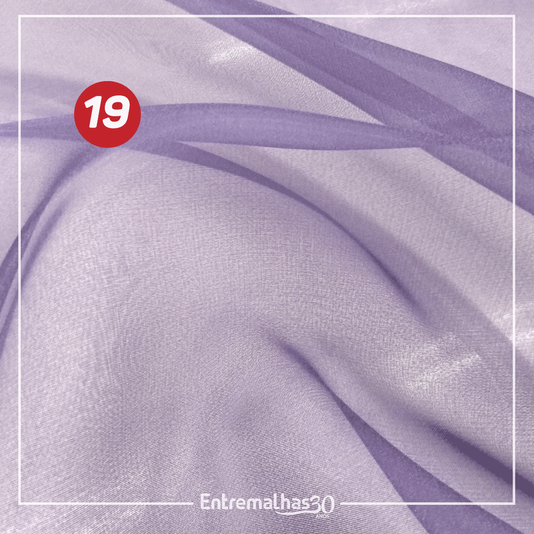 Tecido Organza Cristal - Roxo Ref.:858885
