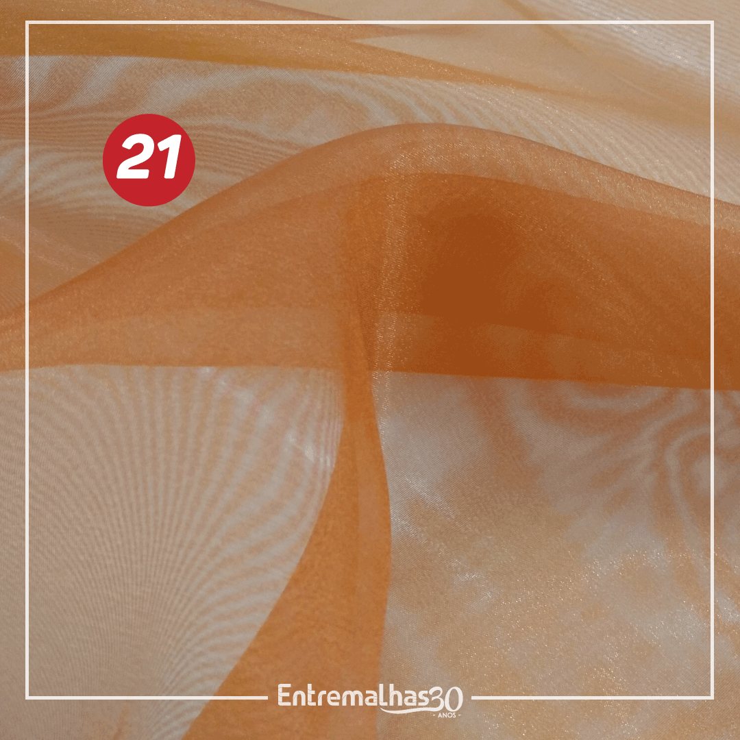 Tecido Organza Cristal - Terracota Ref.:858885