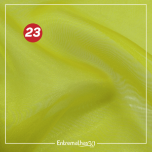 Tecido Organza Cristal - Amarelo Ref.:858885