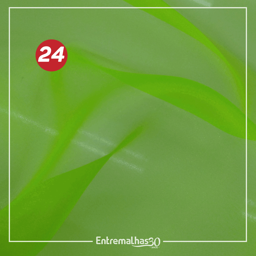 Tecido Organza Cristal - Verde Ref.:858885