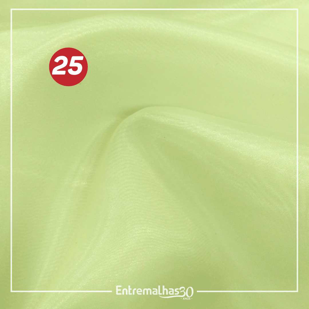 Tecido Organza Cristal - Verde Ref.:858885