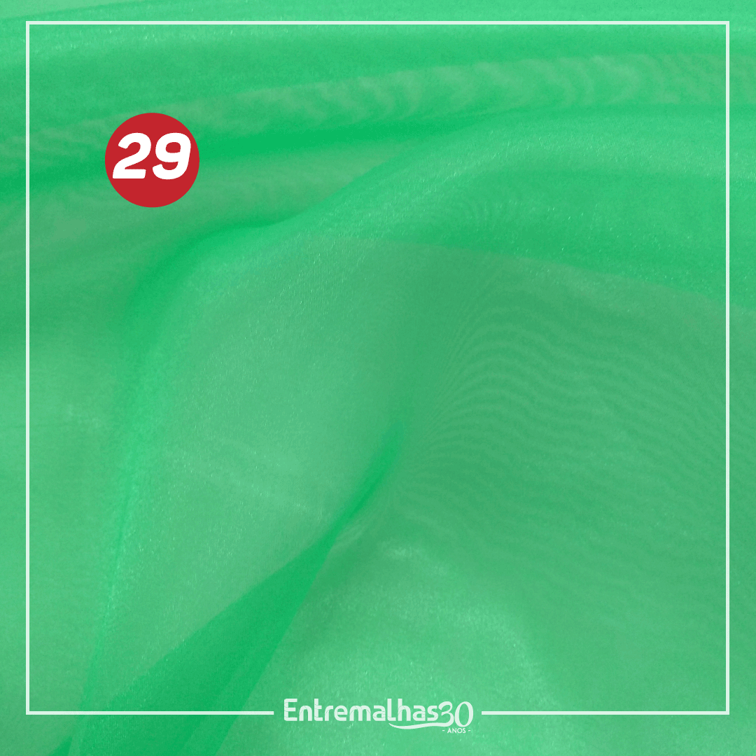 Tecido Organza Cristal - Verde Ref.:858885