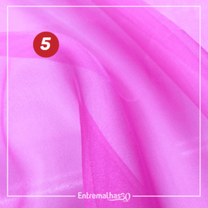 Tecido Organza Cristal - Rosa Ref.:858885