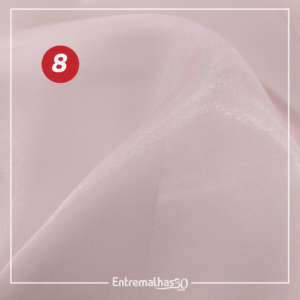 Tecido Organza Cristal - Rosa Ref.:858885