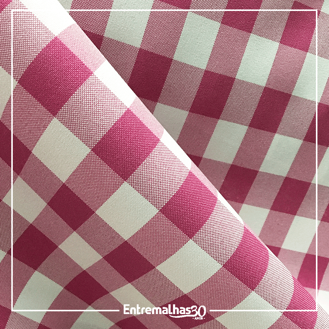 Tecido Oxford Xadrez - Rosa Ref.:859030