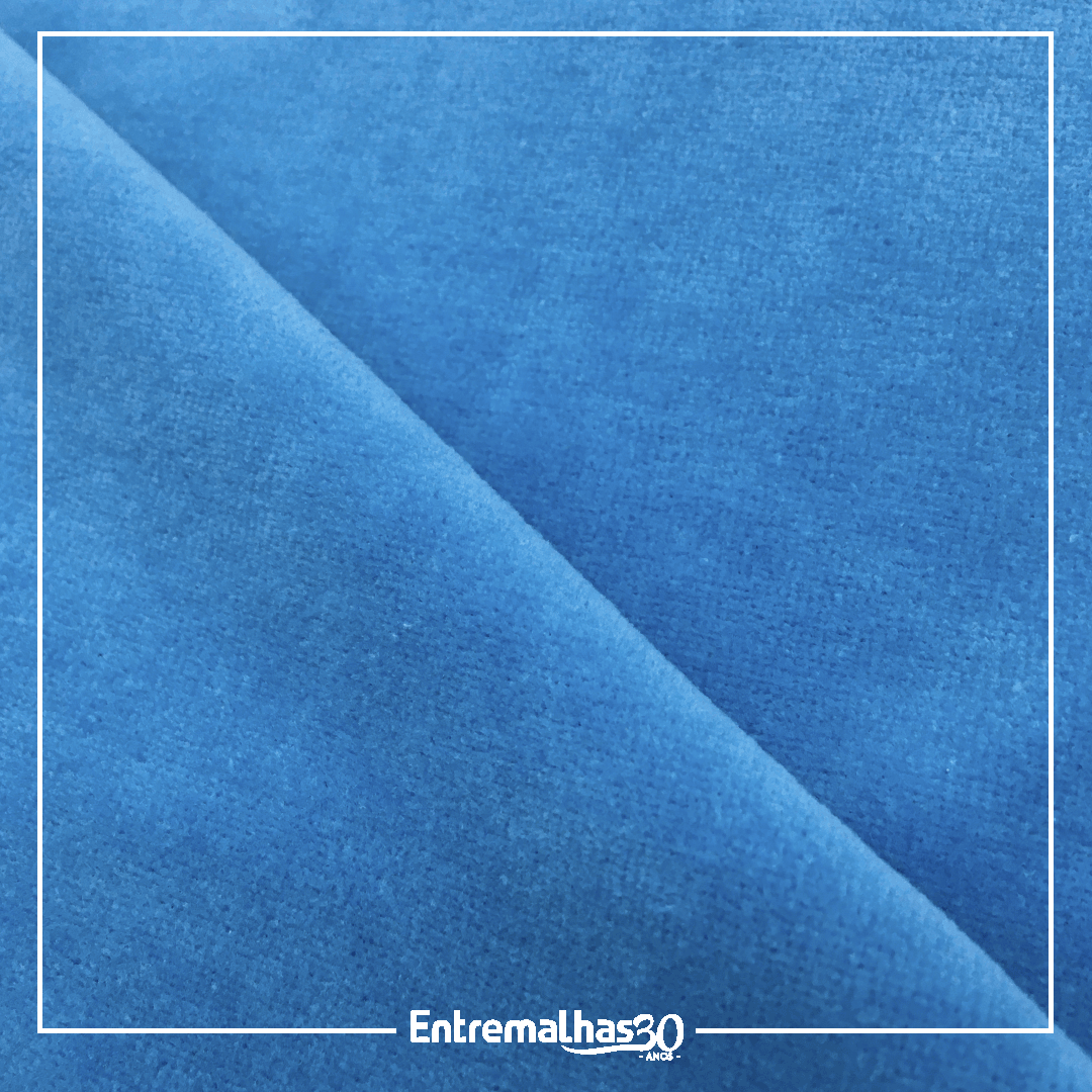 Tecido Plush Light - Azul Ref.:412017