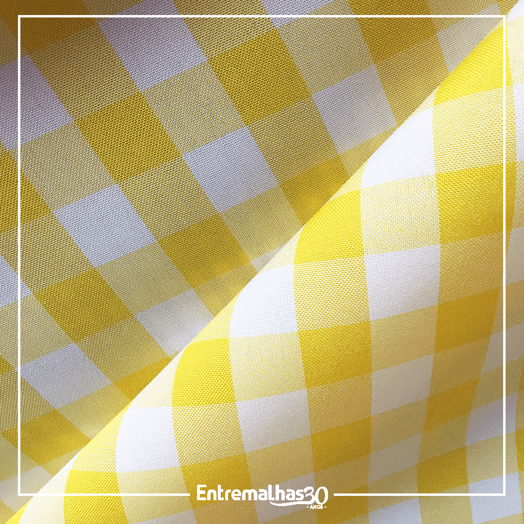 Tecido Oxford Xadrez - Amarelo Ref.:859030