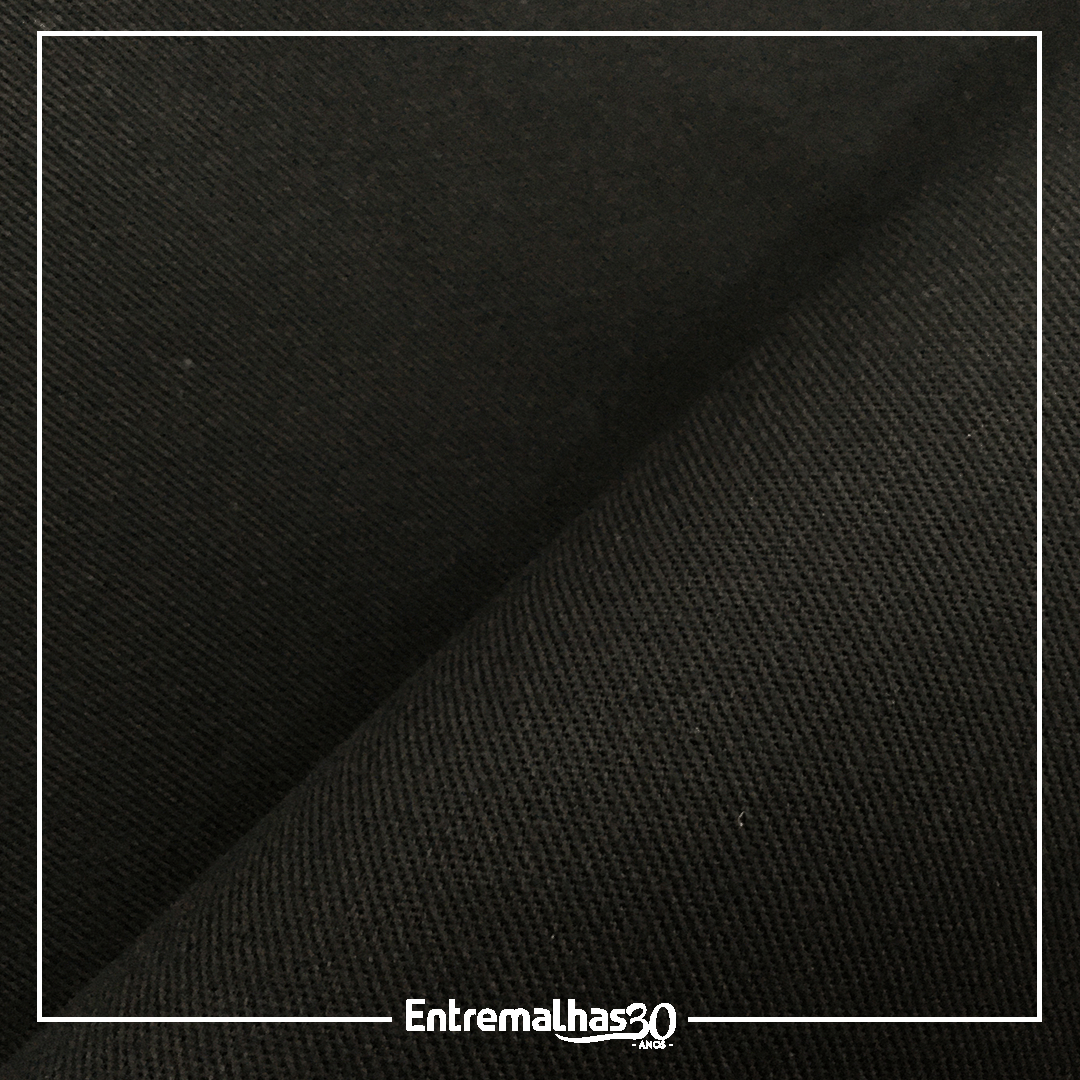 Tecido Sarja Leve 1215 - Preto Ref.:859267
