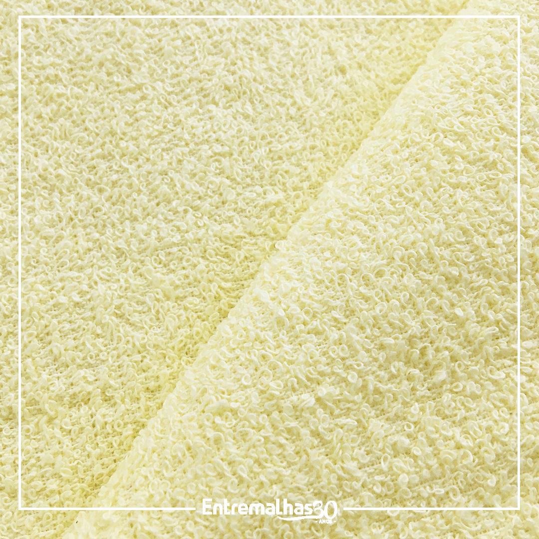 Tecido Atoalhado Algodão - Amarelo Ref.:858640