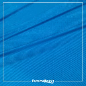 Tecido Lycra Eden Canelado - Azul Ref.:317237