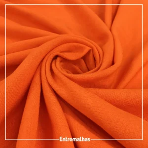 Tecido Linho Washed Soft - Laranja Ref.:858554