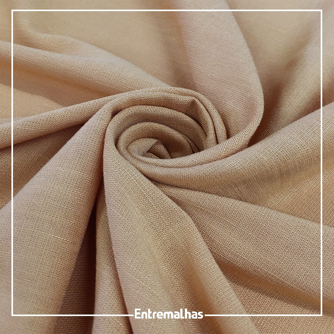 Tecido Linho Washed Soft - Bege Ref.:858554
