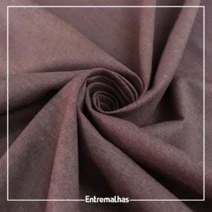 Tecido Linho Washed Soft - Marrom Ref.:858554