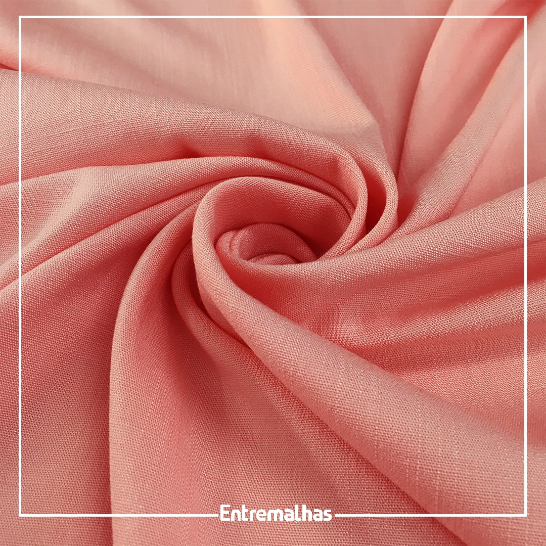 Tecido viscose rayon estampado xadrez marrom/pink