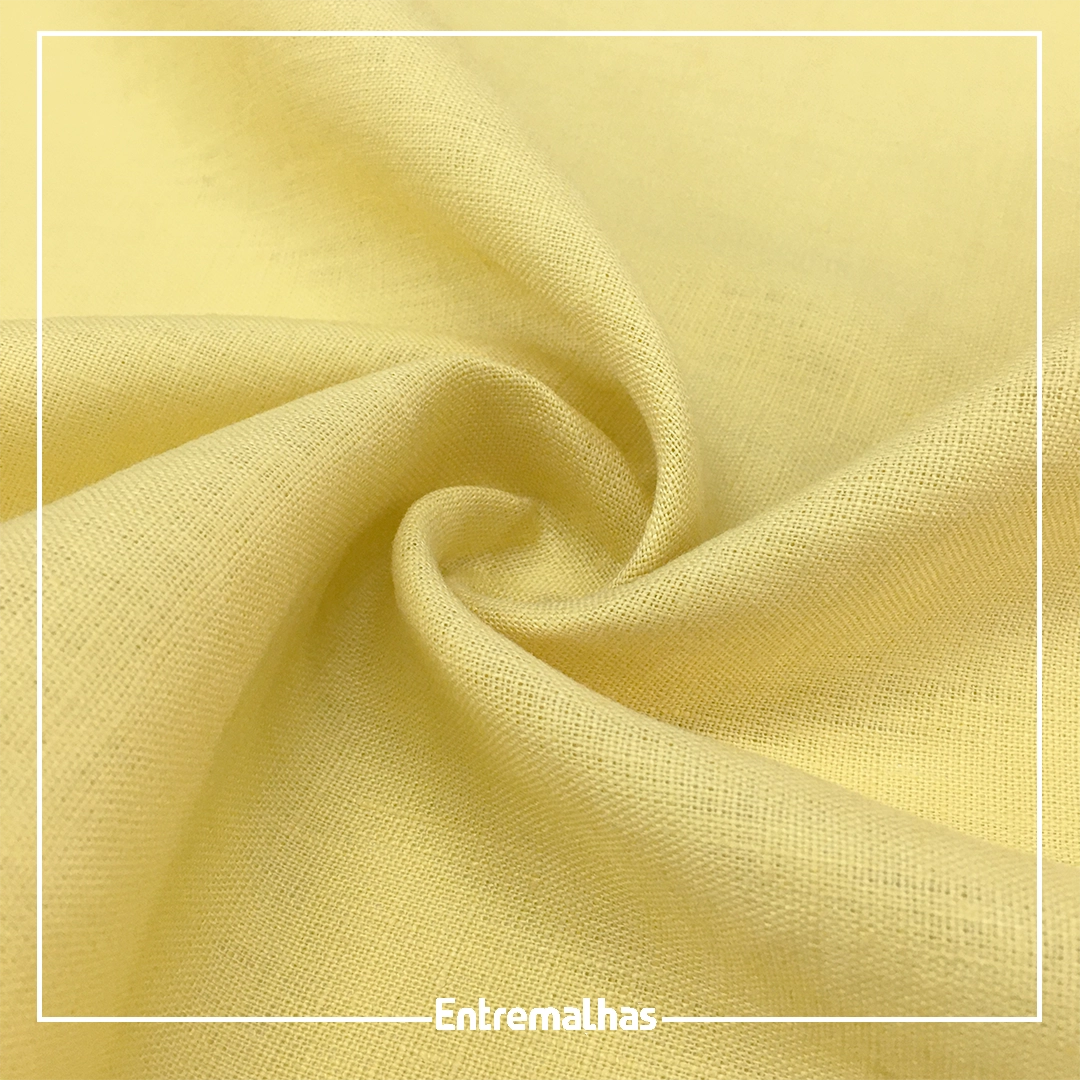 Tecido Linho Cambraia - Amarelo Ref.:772001