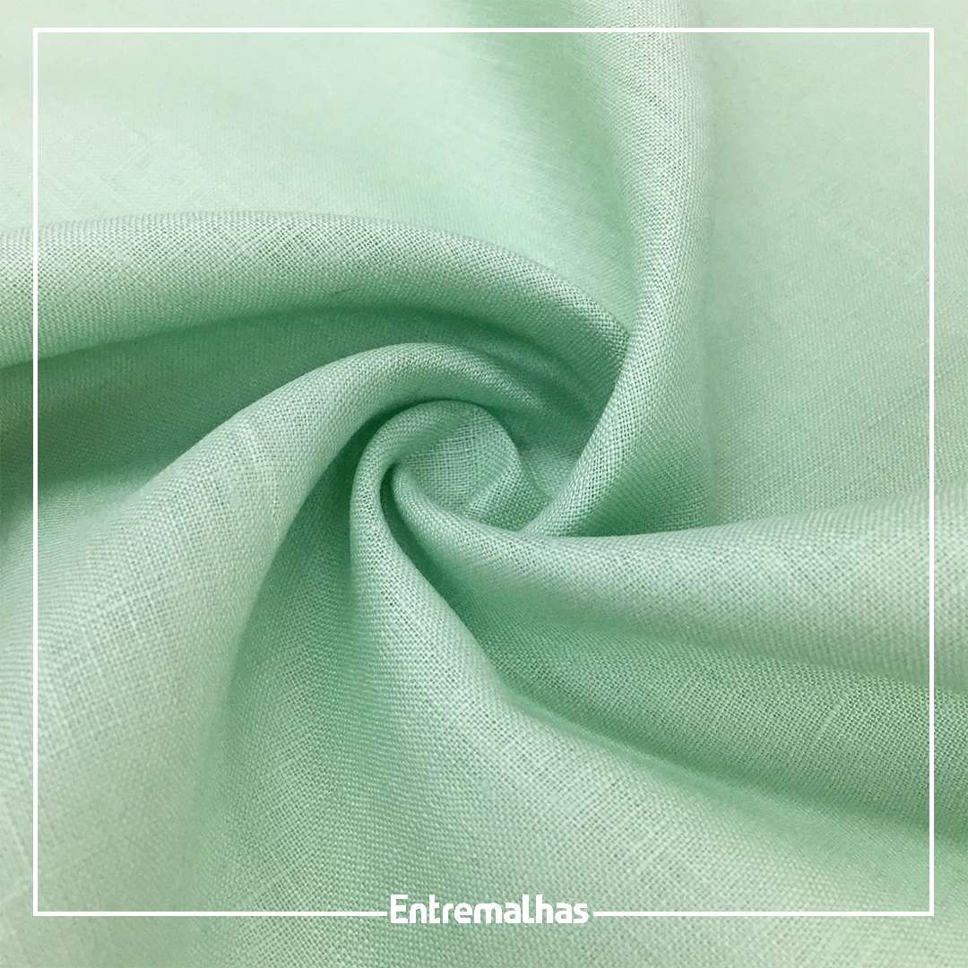 Tecido Linho Cambraia - Verde Ref.:772001