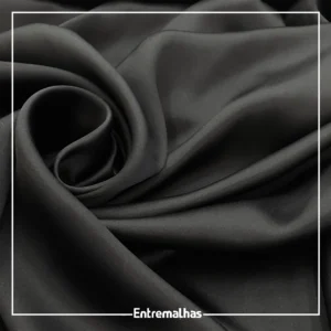 Tecido Cetim De Seda - Preto Ref.:859214