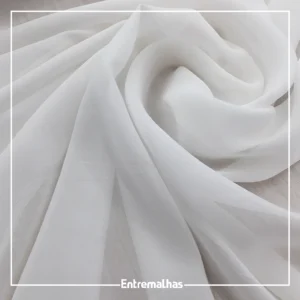 Tecido Georgette De Seda - Branco Ref.:859869