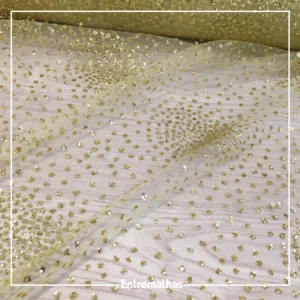 Tecido Tule Glitter Explosão - Amarelo Ref.:814180
