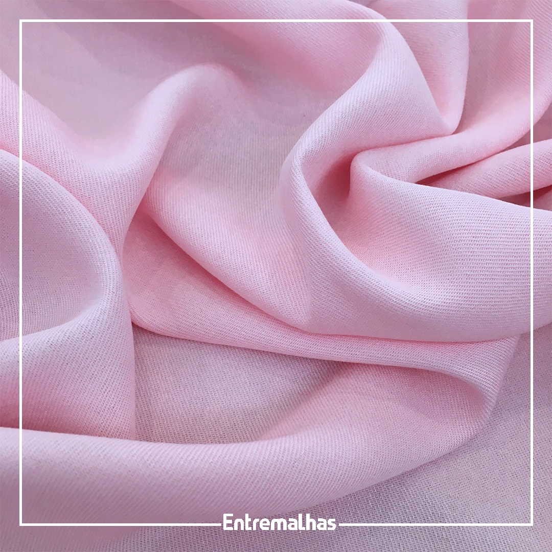 Tecido Viscose Sarjada - Rosa Ref.:858814