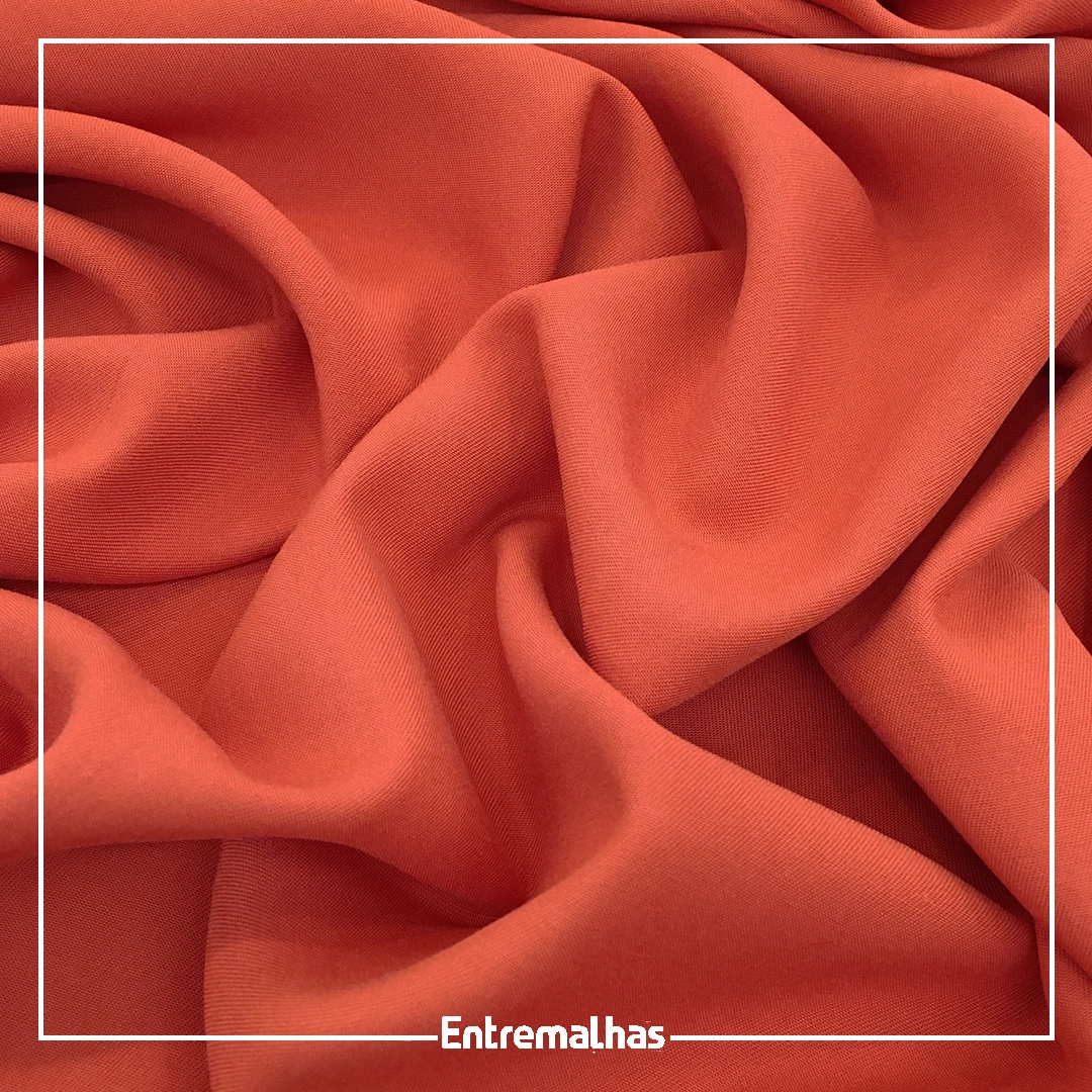 Tecido Viscose Sarjada Ref.:858814 - Laranja