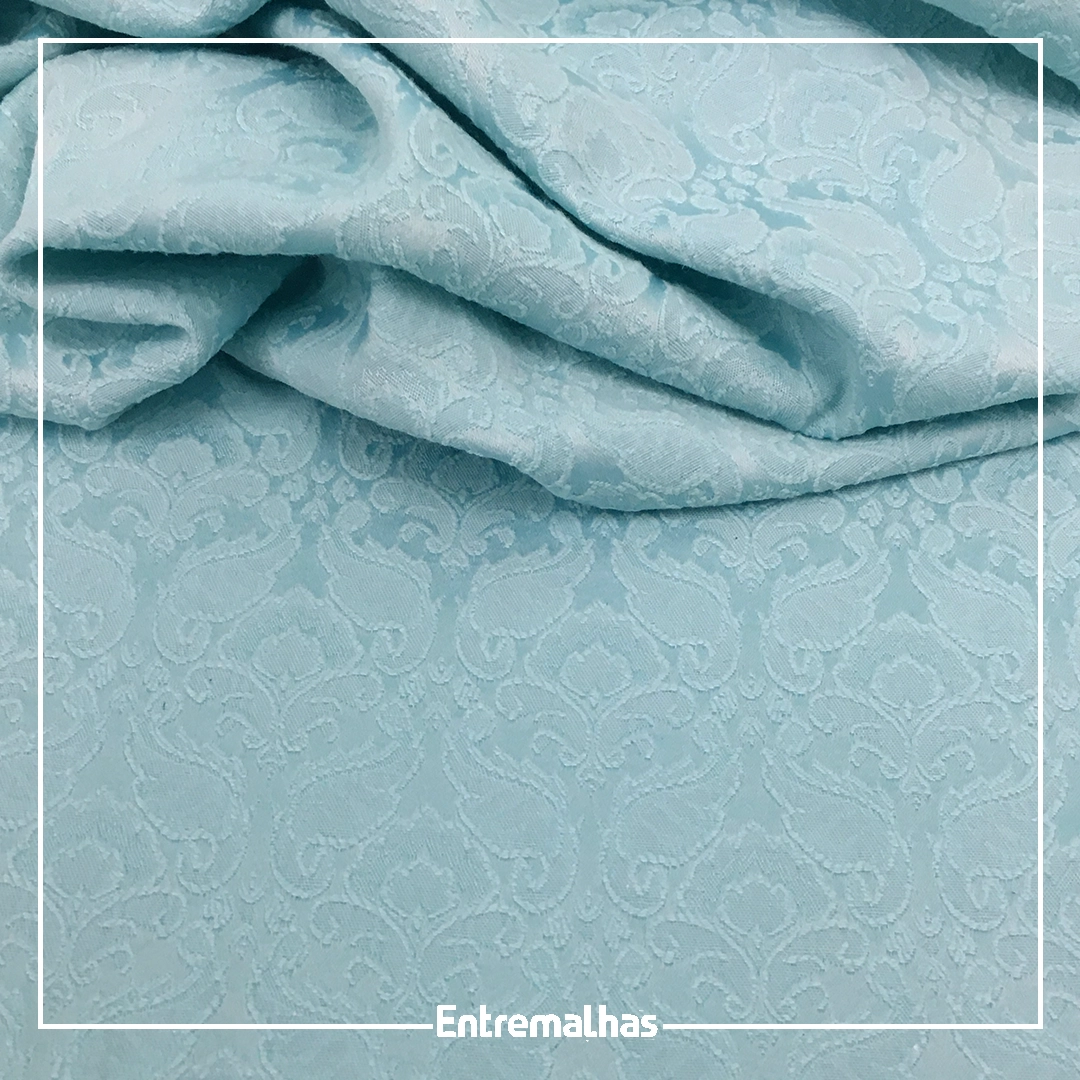 Tecido Brocado - Azul