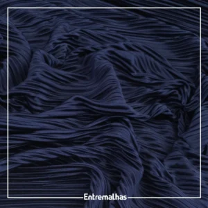 Malha Plissada Acetinada - Azul Ref.:330121