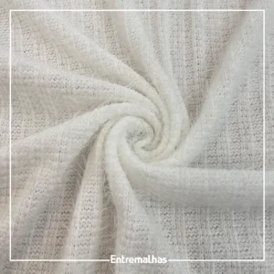 Malha Chenille Veludo - Branco Ref.:330130