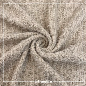Malha Chenille Veludo - Bege Ref.:330130