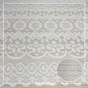 Tecido Cortina Renda Com Bando Ref.:206324
