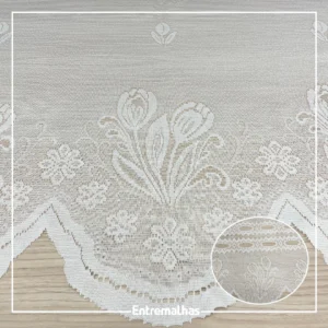 Tecido Cortina Renda Com Bando Ref.:206325