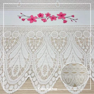 Tecido Cortina Renda Com Bando 48082 Ref.:206334