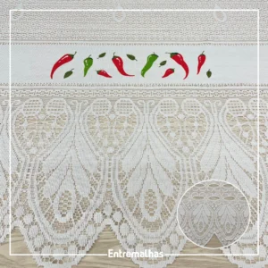 Tecido Cortina Renda Com Bando Ref.:206335