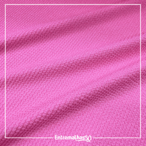 Tecido Lycra Plisso Shine - Rosa