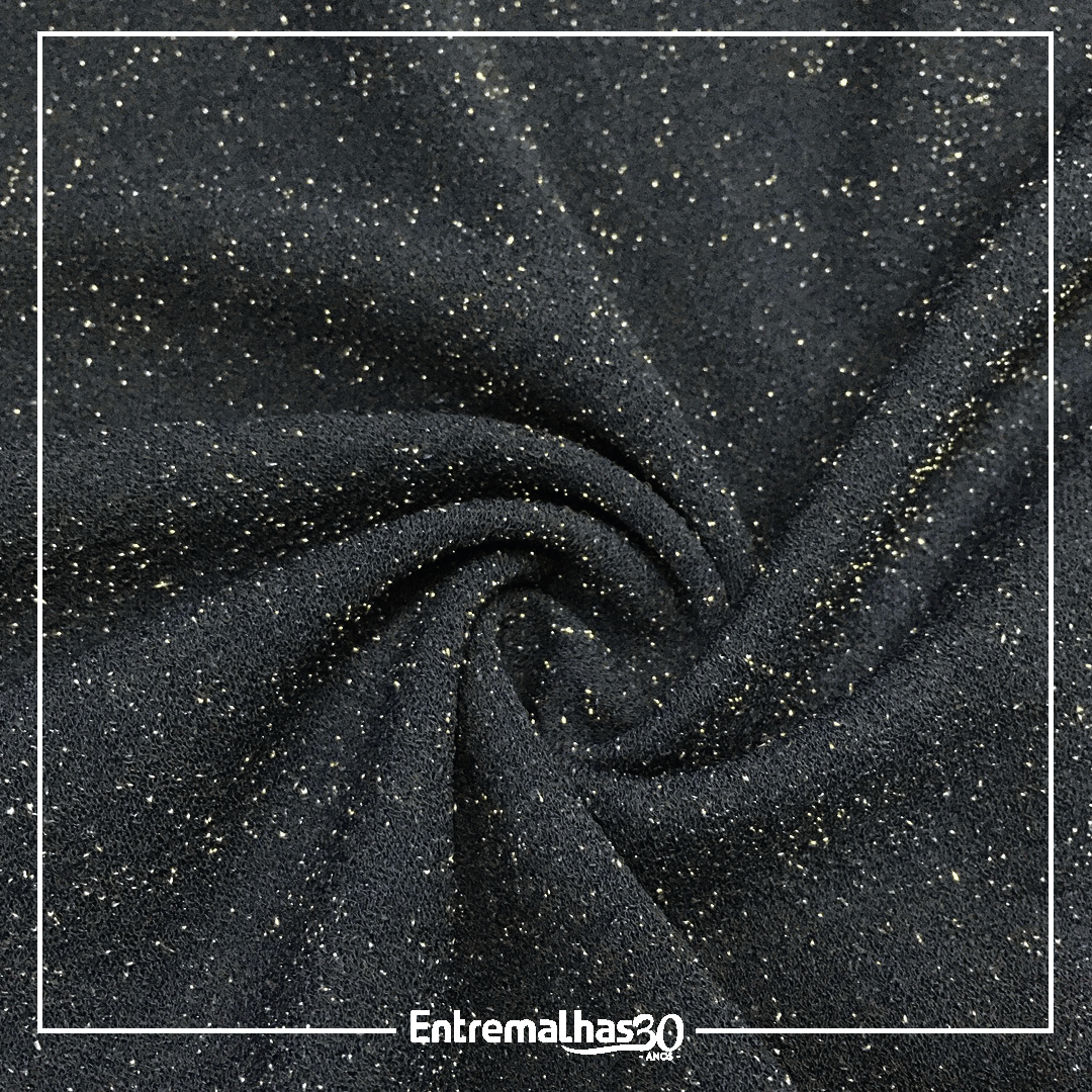 Malha Lurex Doris - Preto Ref.:320830