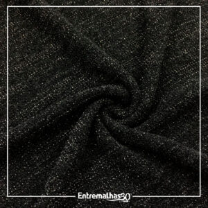Malha Tricot Lurex Varsóvia - Preto