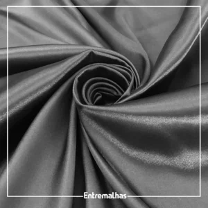 Tecido Cetim Com Elastano - Preto