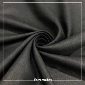 Tecido Linho Washed Plus - Preto