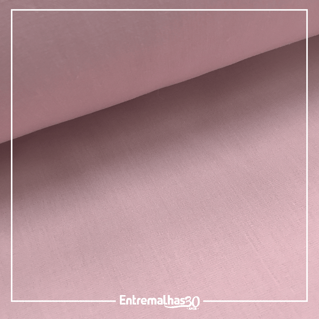 Tecido Lençol Percal 200 Fios Liso - Rose Ref.: 858002