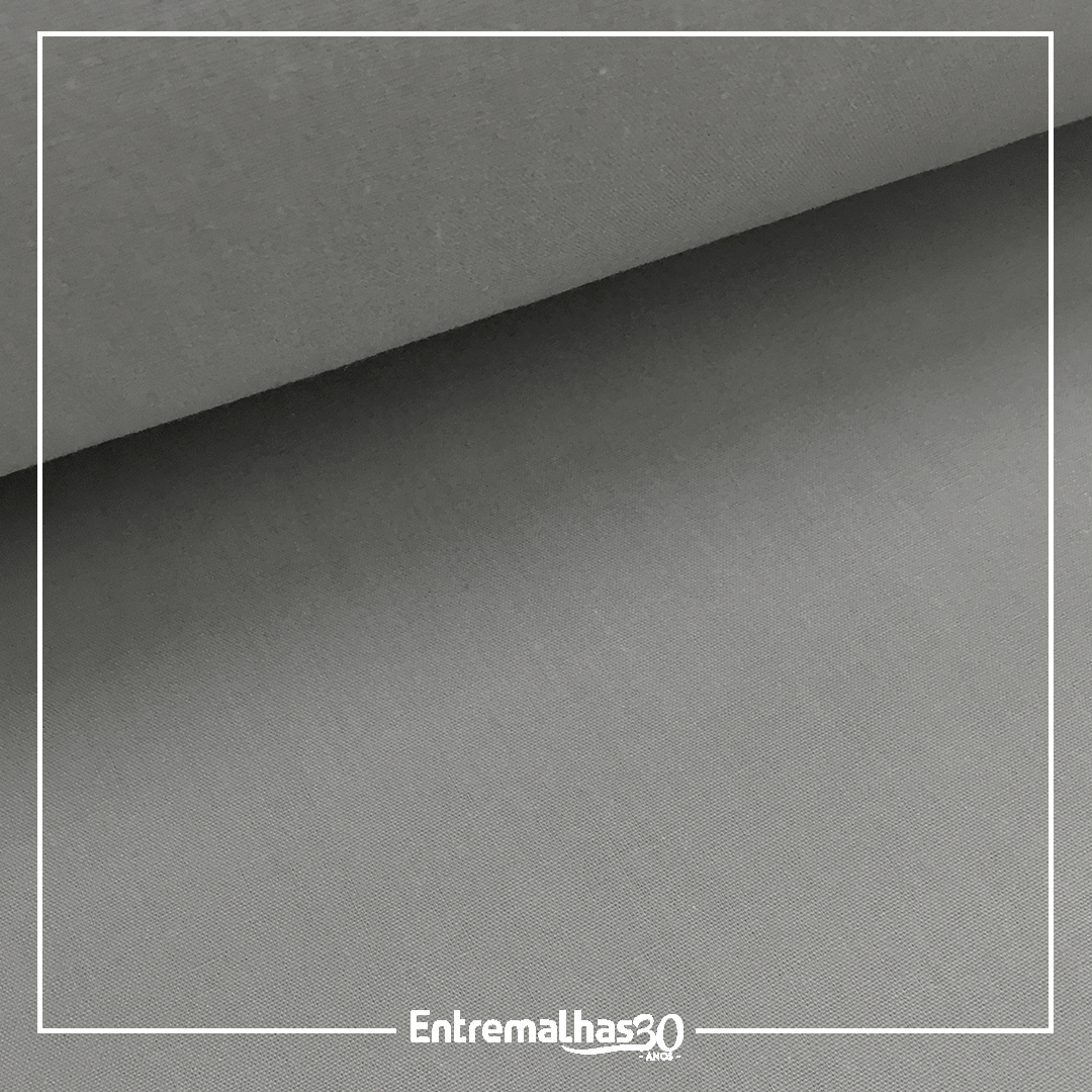 Tecido Lençol Percal 200 Fios Liso - Cinza Ref.: 858002