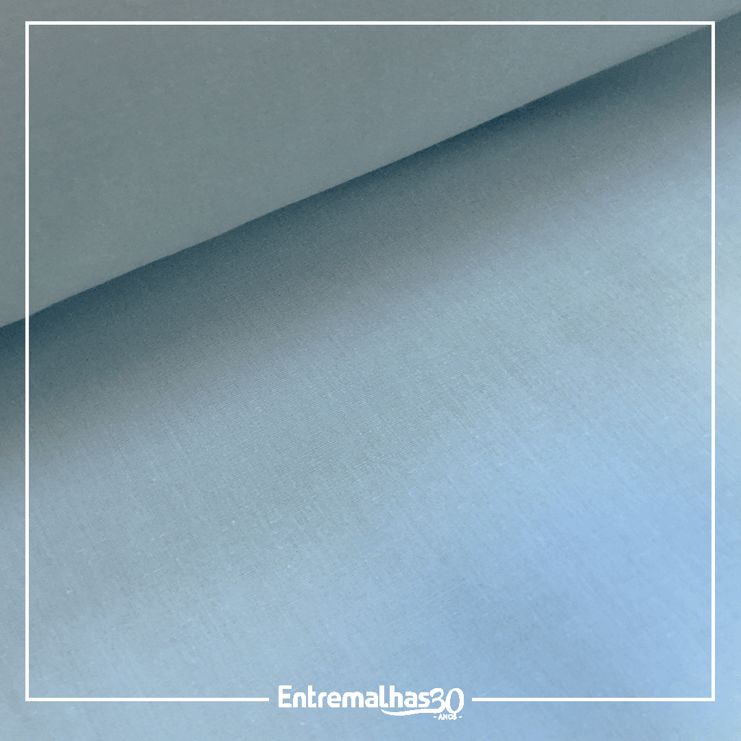 Tecido Lençol Percal 200 Fios Liso - Azul Ref.: 858002