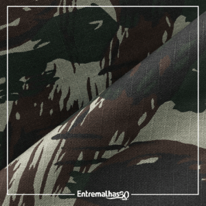 Tecido Sarja Cedro Rip Stop Camuflado