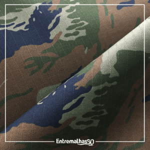 Tecido Sarja Cedro Rip Stop Camuflado