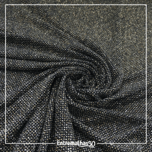 Tecido Lurex - Preto
